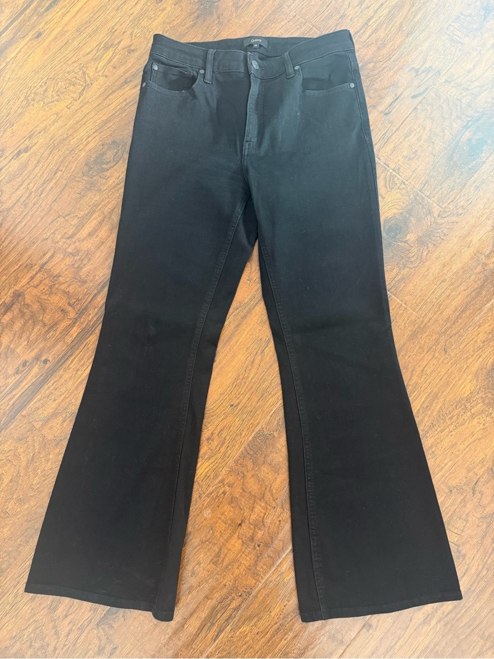 Quince Women's Black Flare Jeans - Picture 2 of 5